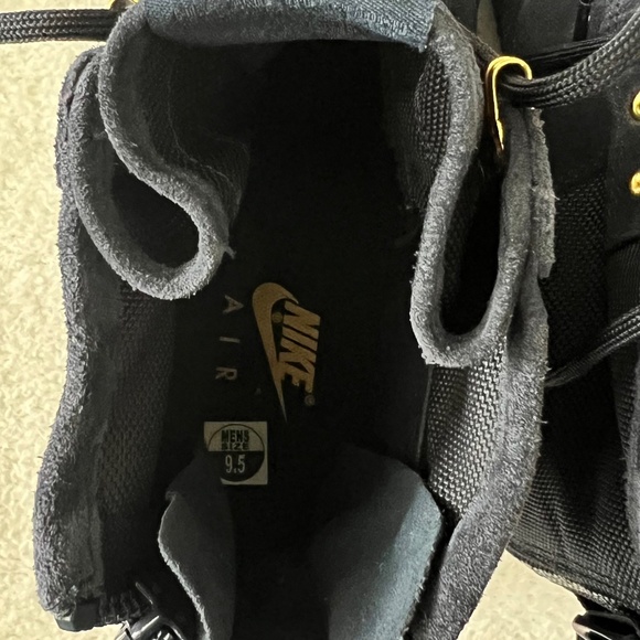 Men's Nike SF Air Force 1 Mid Obsidian Metallic Gold Sneakers - Picture 5 of 14